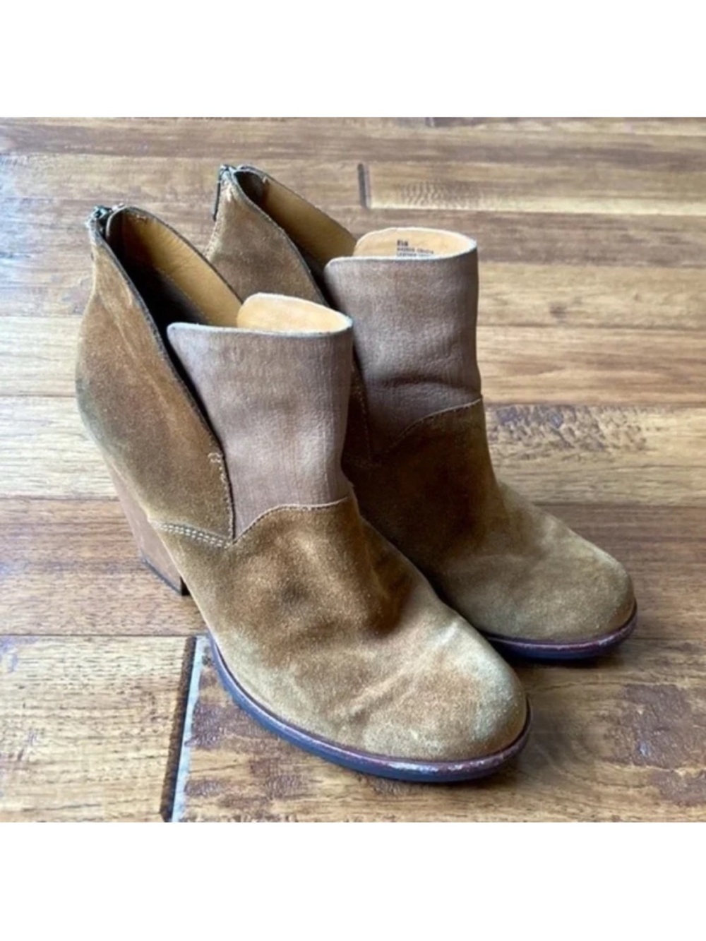 Kork-Ease Tenne & Bison Castaneda Suede Bootie Ankle Boot Size 8.5